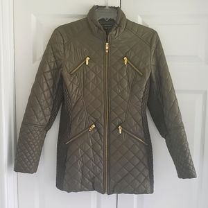 VIA SPIGA Olive Green Quilted Jacket